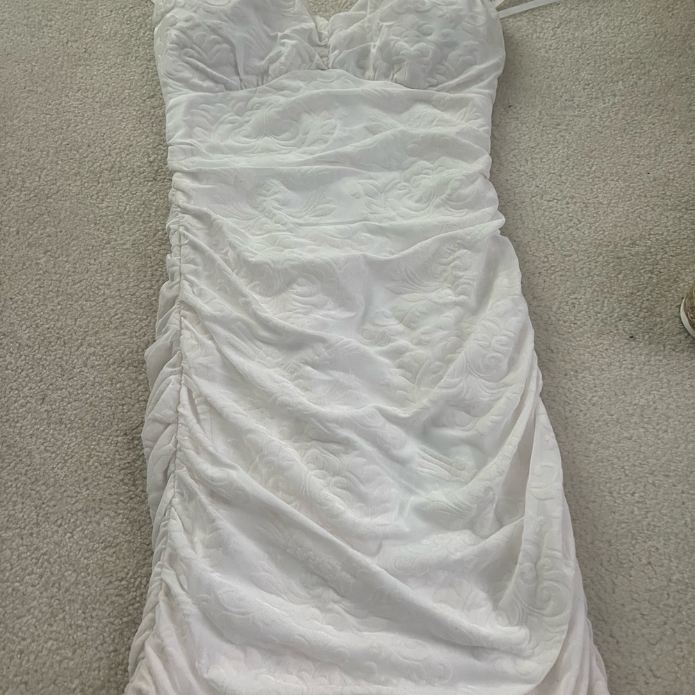 Windsor White Ruched Sweetheart Bodycon Wedding Dress